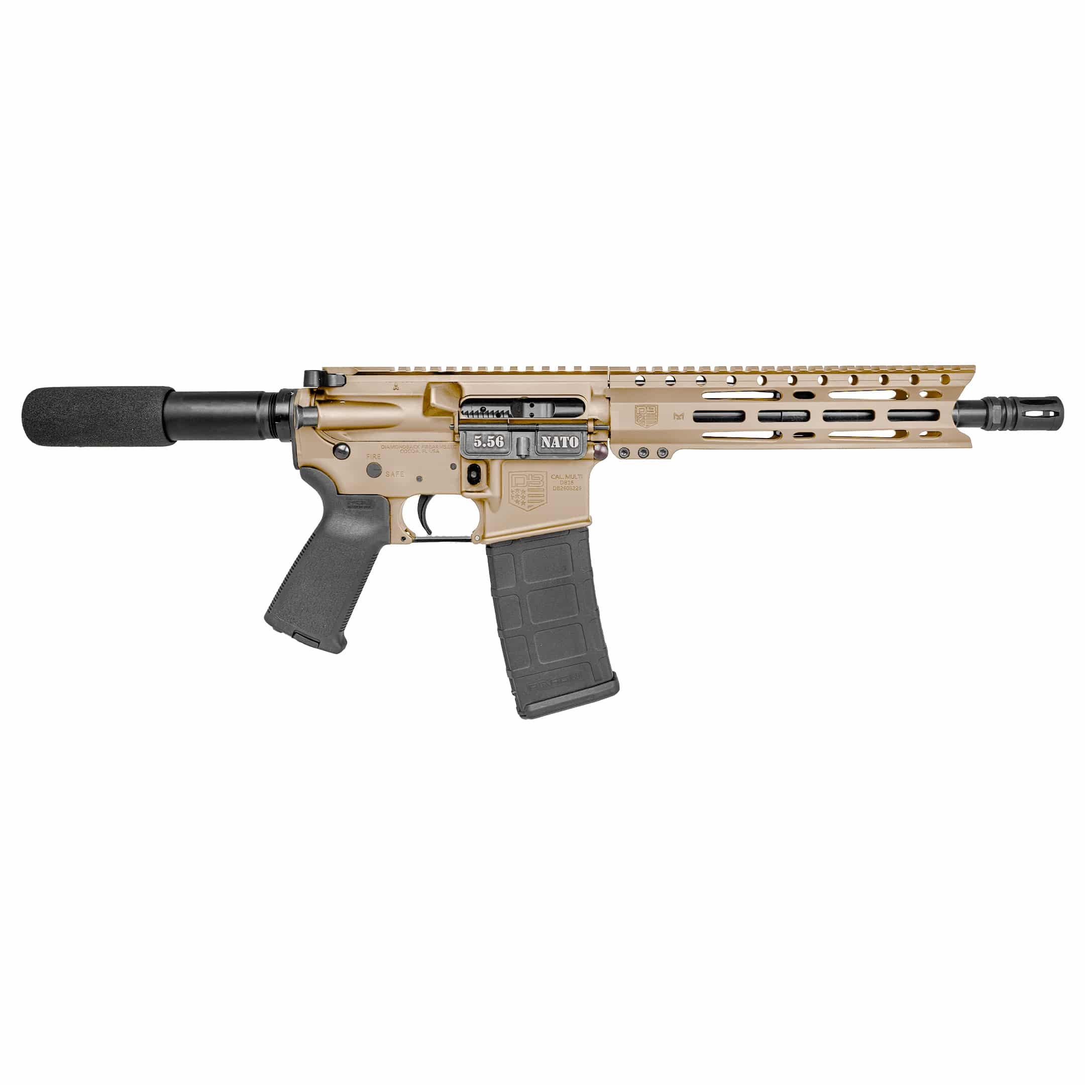Diamondback DB-15 AR Pistol 5.56mm FDE 10"
