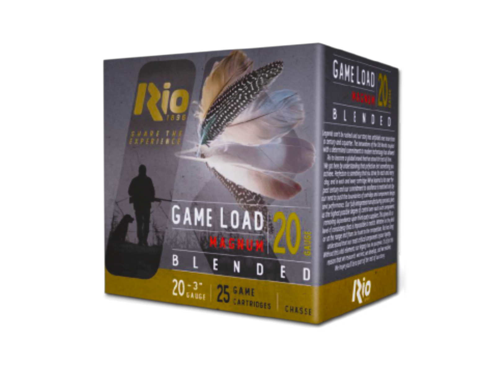Rio Blended Game 20 Gauge 3" 1-1/4oz #7.5/9 Magnum HV Load, 25 Rds - RC20MGN759
