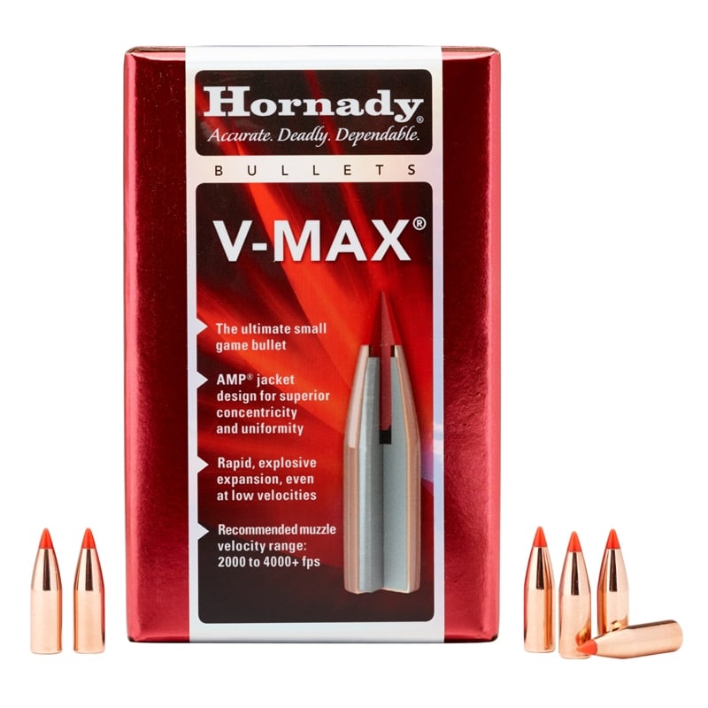 Hornady 22 Cal (.224) 60 gr V-Max Bullets, 100 Count - 22281