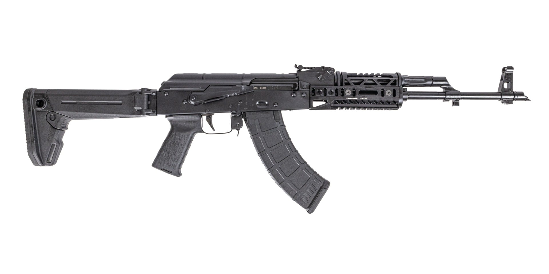 PSA AK-47 GF3 Forged "MOEkov" Rifle with ALG Trigger and Soviet Arms SA-10U & SA-19, Black