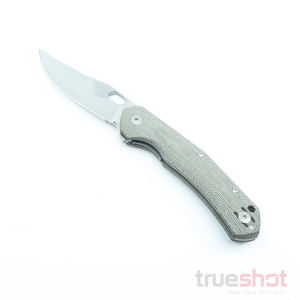 GiantMouse - ACE Jutland - Green - Canvas Micarta - Satin - ELMAX - 3.3"