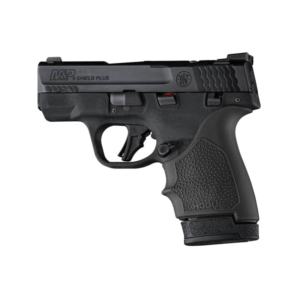 Hogue Handall Beavertail Grip Sleeve Fits Smith & Wesson M&P 9 Shield Plus, Black