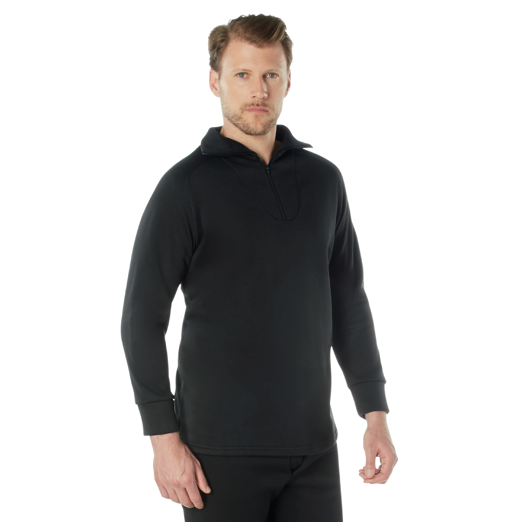 Rothco Ecwcs Poly Zip Collar Shirts - Black, 2X-Large