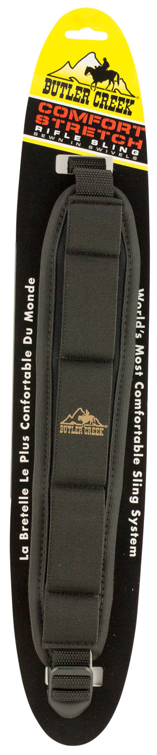 Butler Creek Comfort Stretch Adjustable Firearm Sling w/ Swivels, Black - 81013
