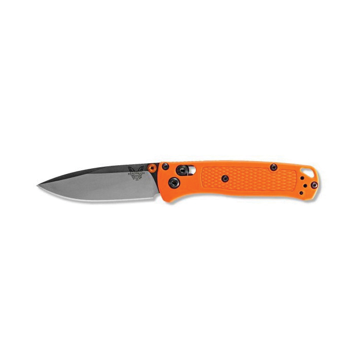 Benchmade Mini Bugout Drop Point Folding Knife, 2.82", Orange - 533