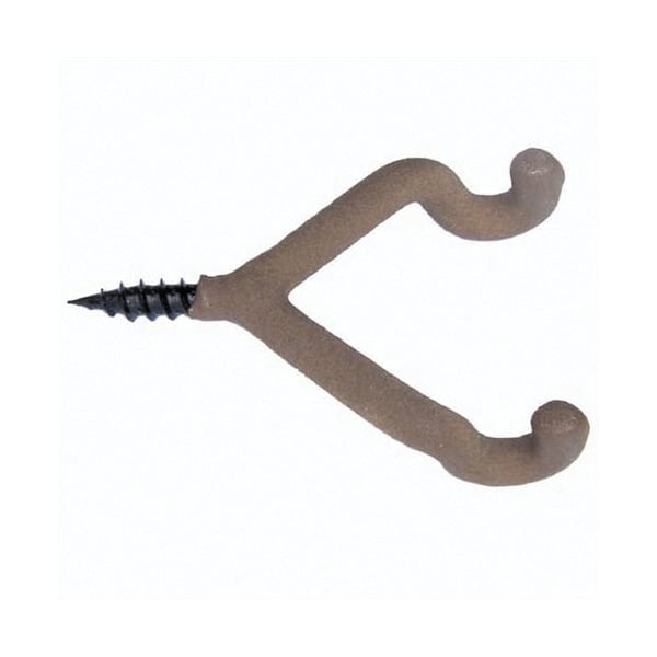 HME Dual Accessory Hook, Brown Pack of 3