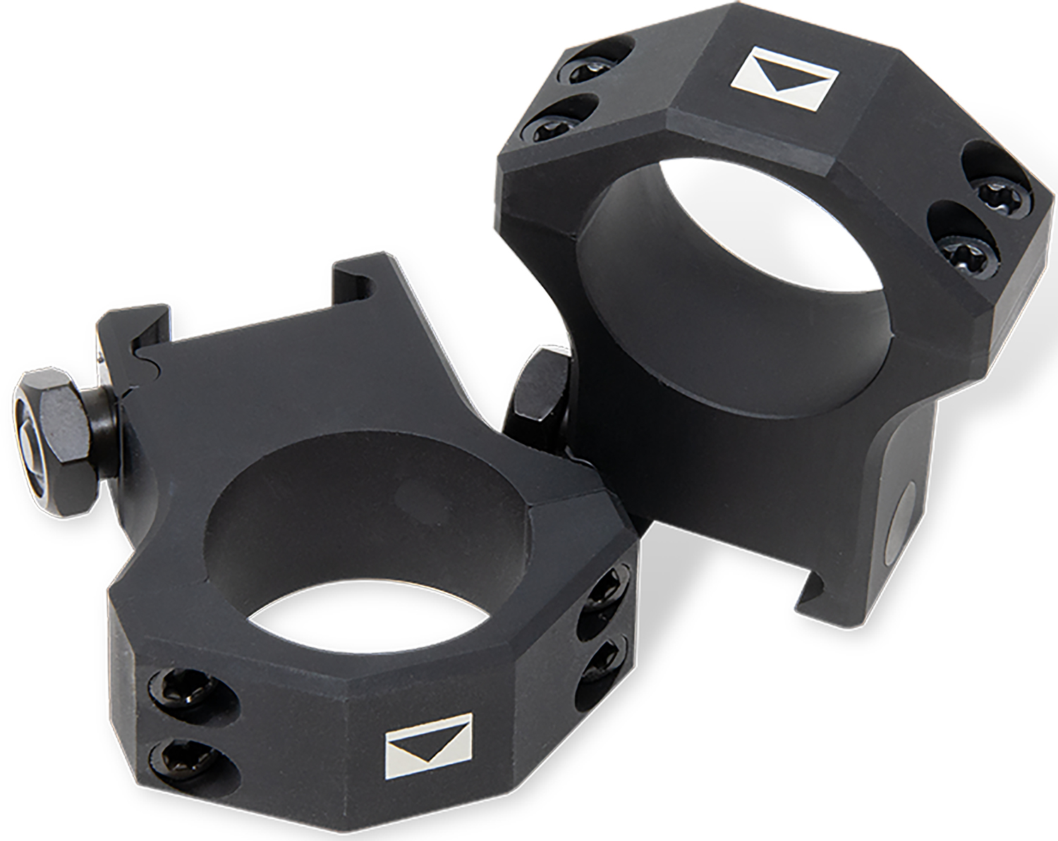Steiner T-Series 34mm Medium Steel 2-Piece Scope Ring, Black - 5965