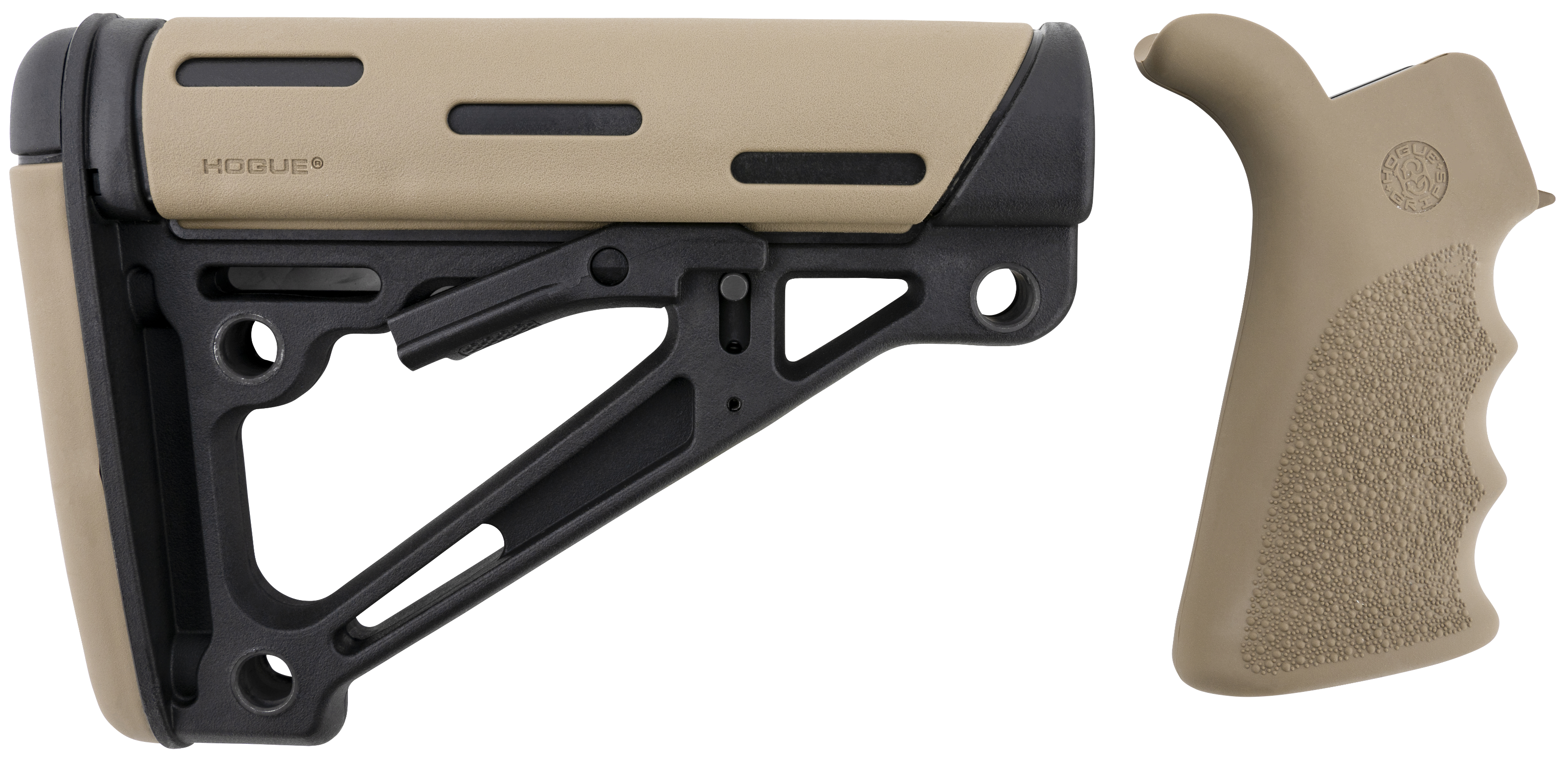 HOGUE AR15/M16 GRIP AND COLLAPSIBLE BUTTSTOCK 2-PIECE KIT 15356 (FLAT DARK EARTH)