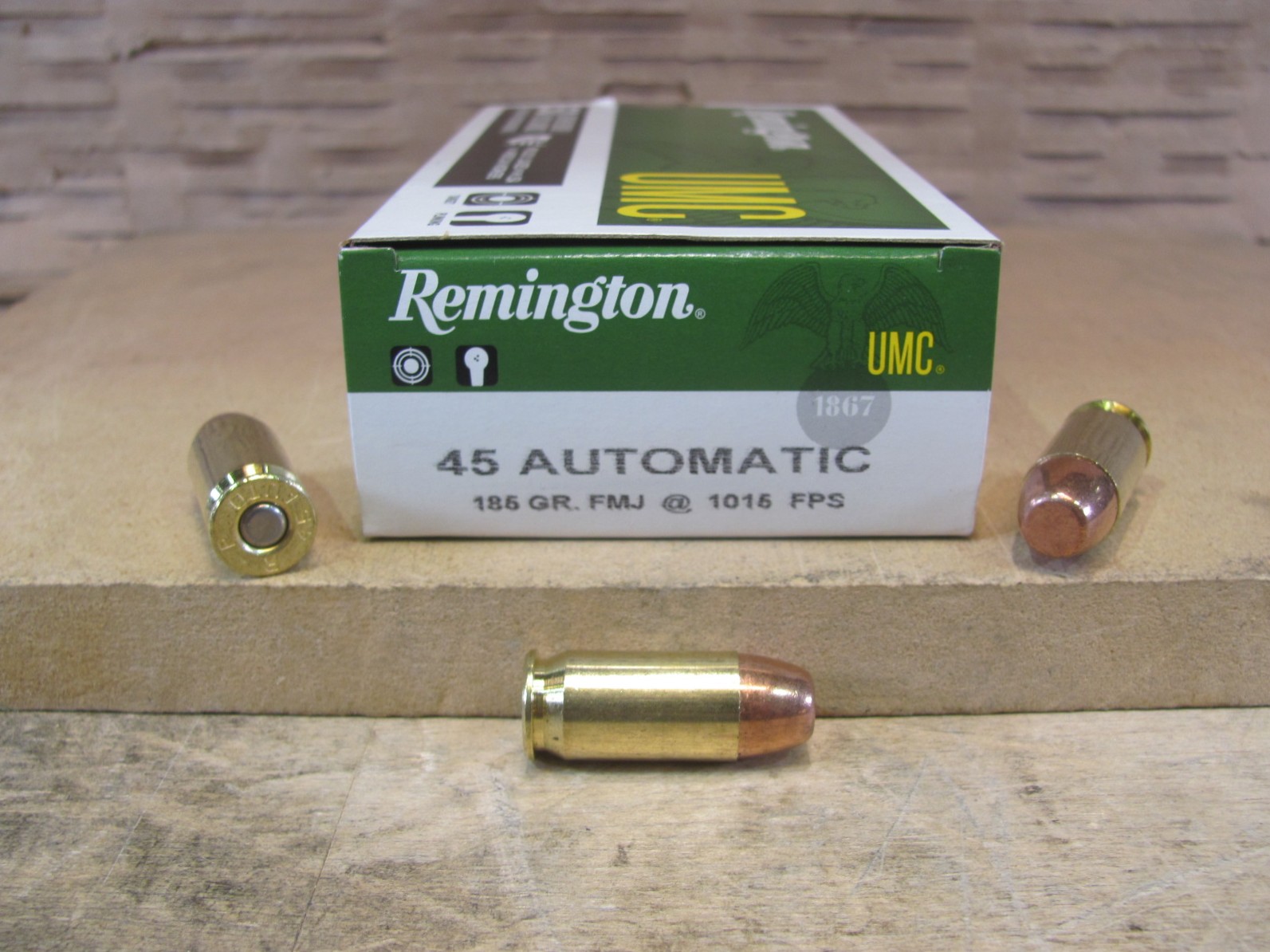50 Round Box – 45 Auto / ACP Remington UMC 185 Grain FMJ Target Ammo – L45AP1