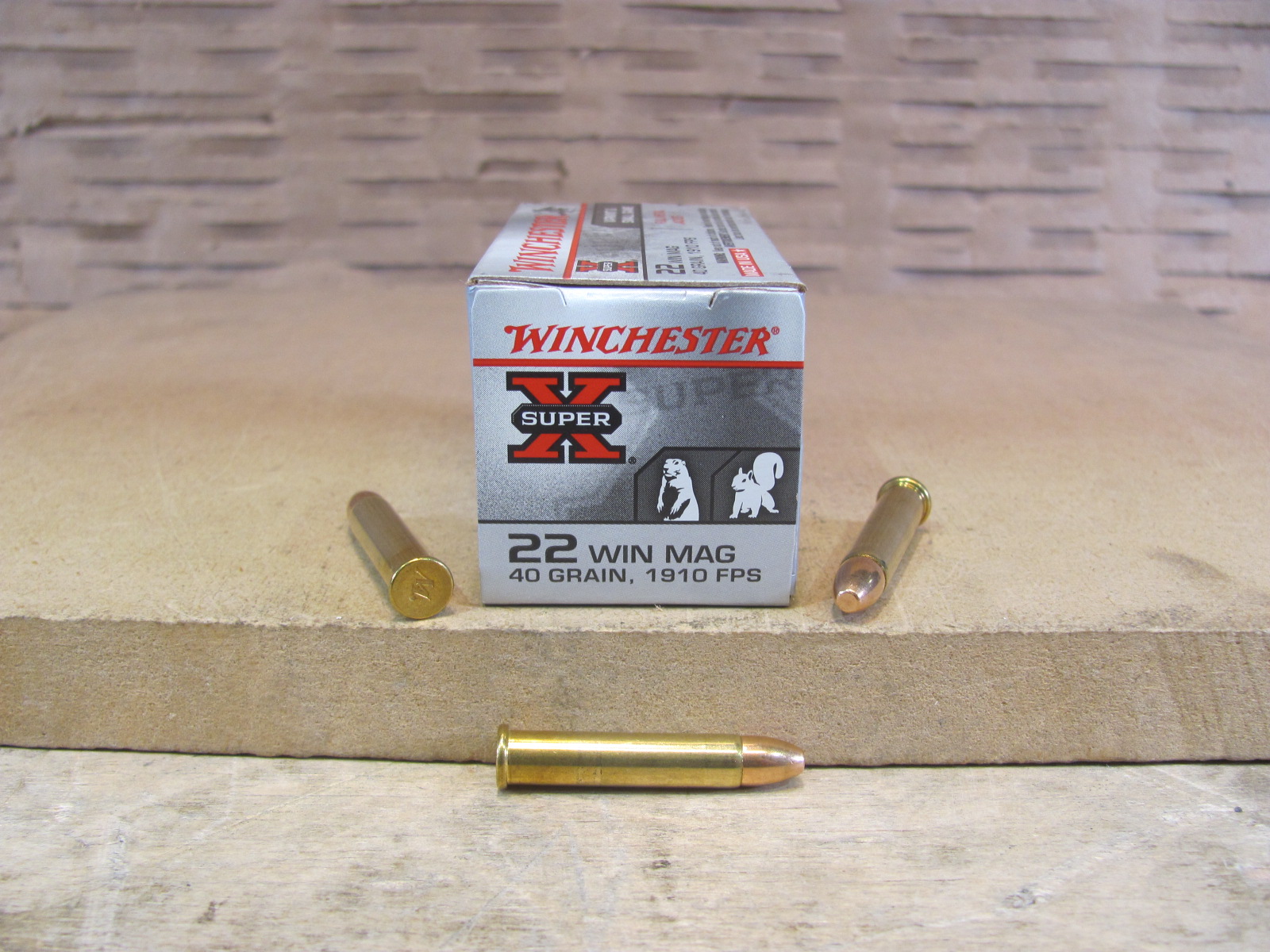 250 Round Brick – 22 Magnum Winchester Super-X 40 Grain FMJ Ammo – X22M
