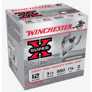 WINCHESTER AMMO 12Ga SuperX HV Steel 3-1/2" 2 Shot 25rd