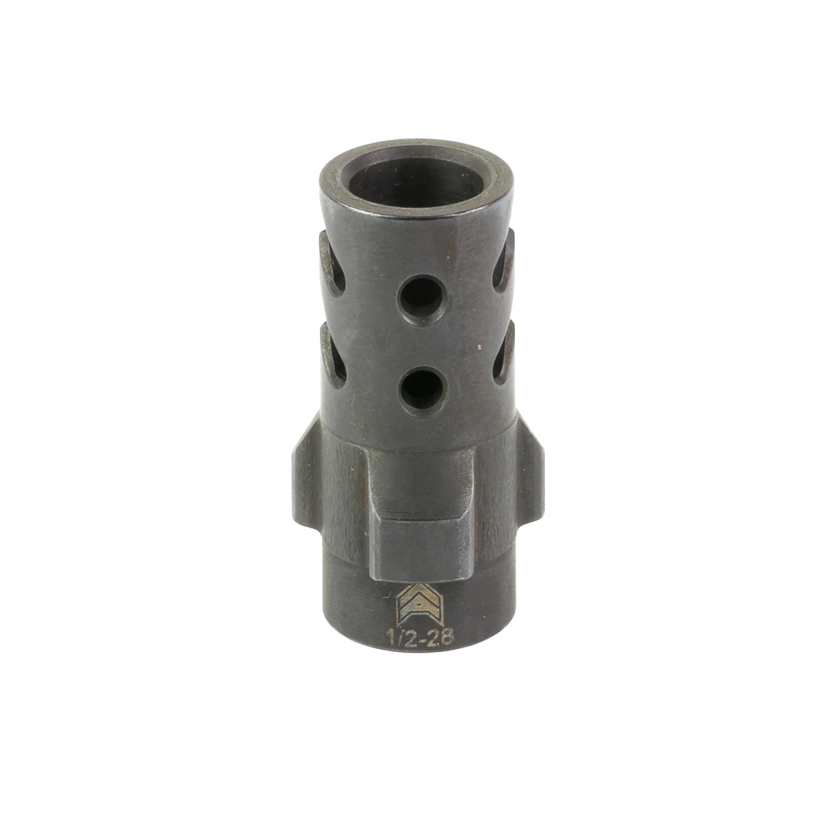 Angstadt Arms 9mm 3-Lug 1/2x28 Muzzle Brake, Black Nitride