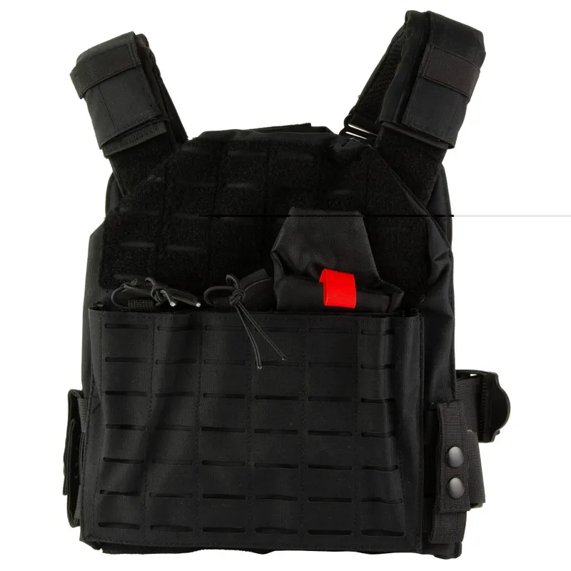 NcStar Laser Cut Plate Carrier Medium-2XL Black - 10"x12" Plates  MOLLE Compatible