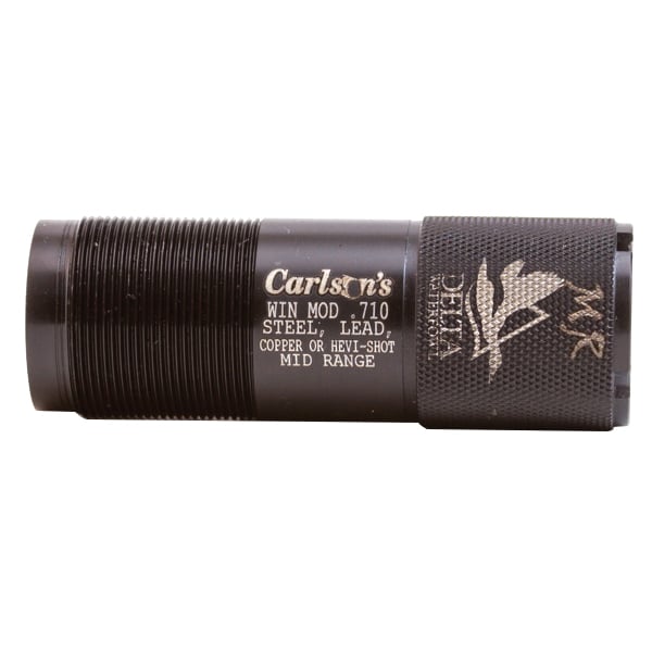 Carlson's Choke Tubes Delta 12 Gauge Long Range Winchester - Browning Invector - Mossberg 500 Extended Waterfowl Choke Tube, Blue - 07476
