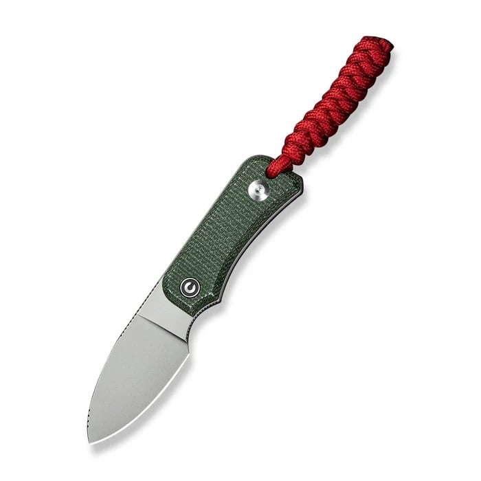 CIVIVI Baby Banter Fixed Blade Drop Point Knife, Green - C23045-2