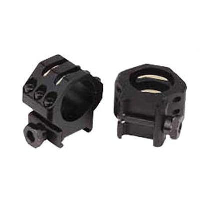 Weaver High 6 Hole 30mm Tactical Rings, Matte Black - 48352