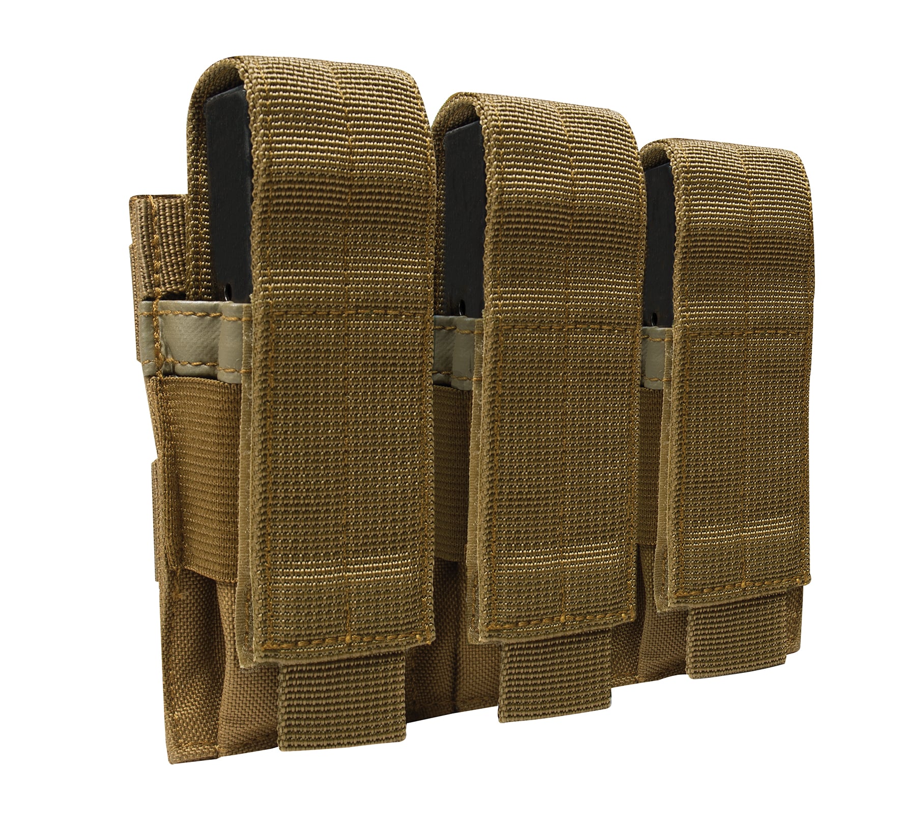 Rothco Molle Triple Pistol Mag Pouch - Coyote Brown