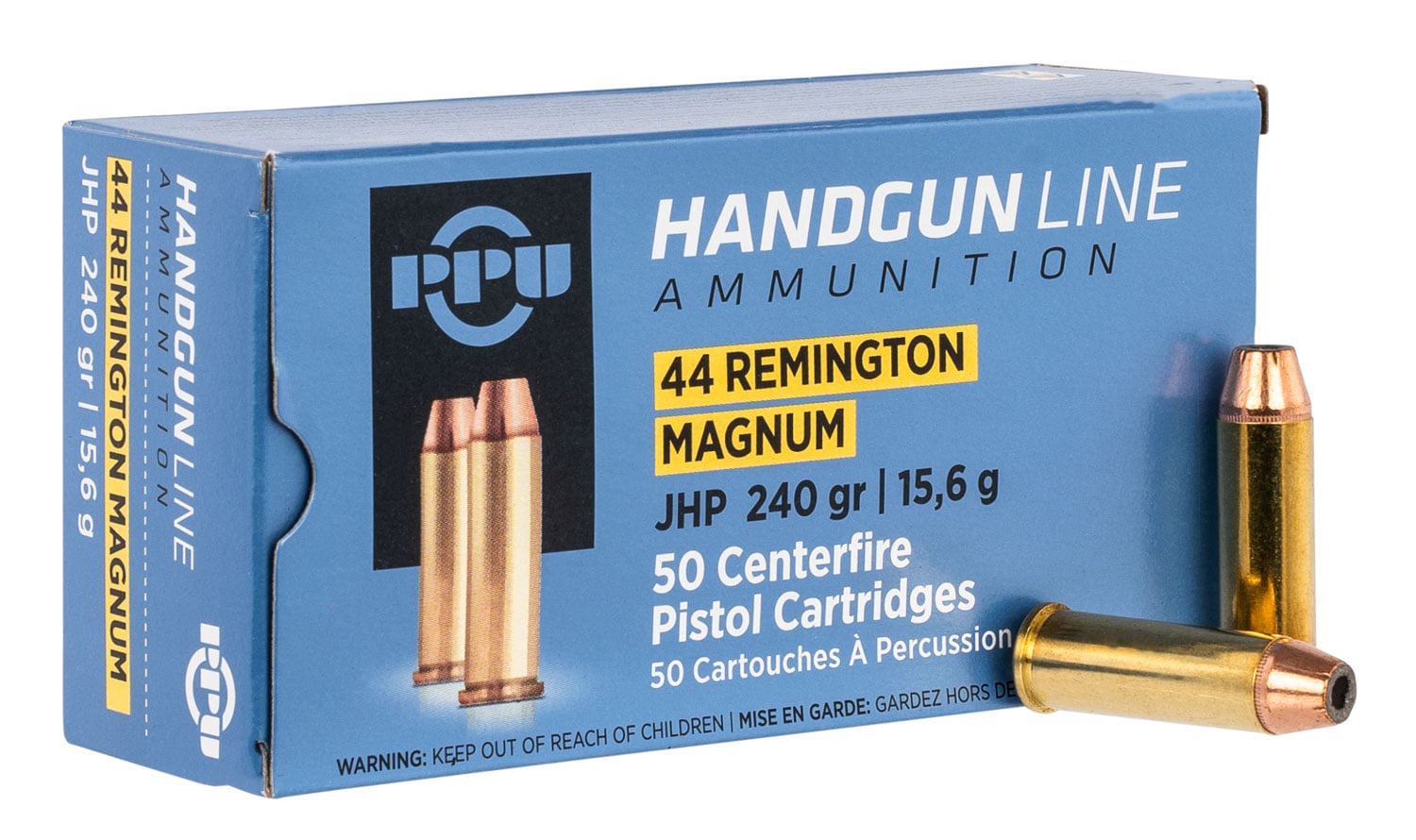 PPU 44MAG JHP 240GR 50/500 - No Credit Card Fees - Low, flat rate shipping