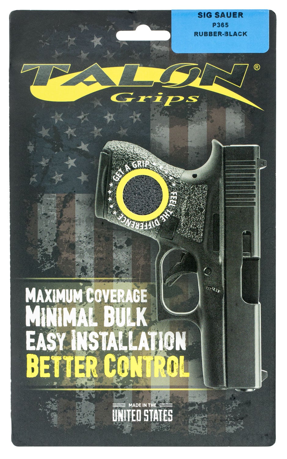 Talon Grips Rubber Pistol Grip for Sig Sauer P365, Black - 021R
