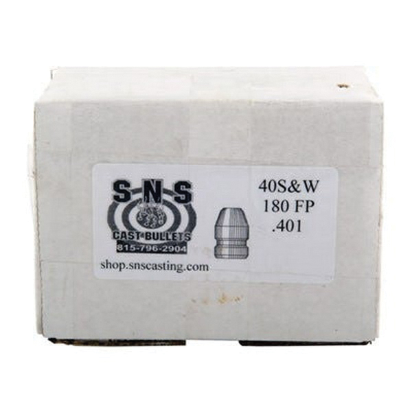 SNS Cast Bullets .40 Cal/10mm FN Pistol Bullet, 180 gr 0.401" 500rds
