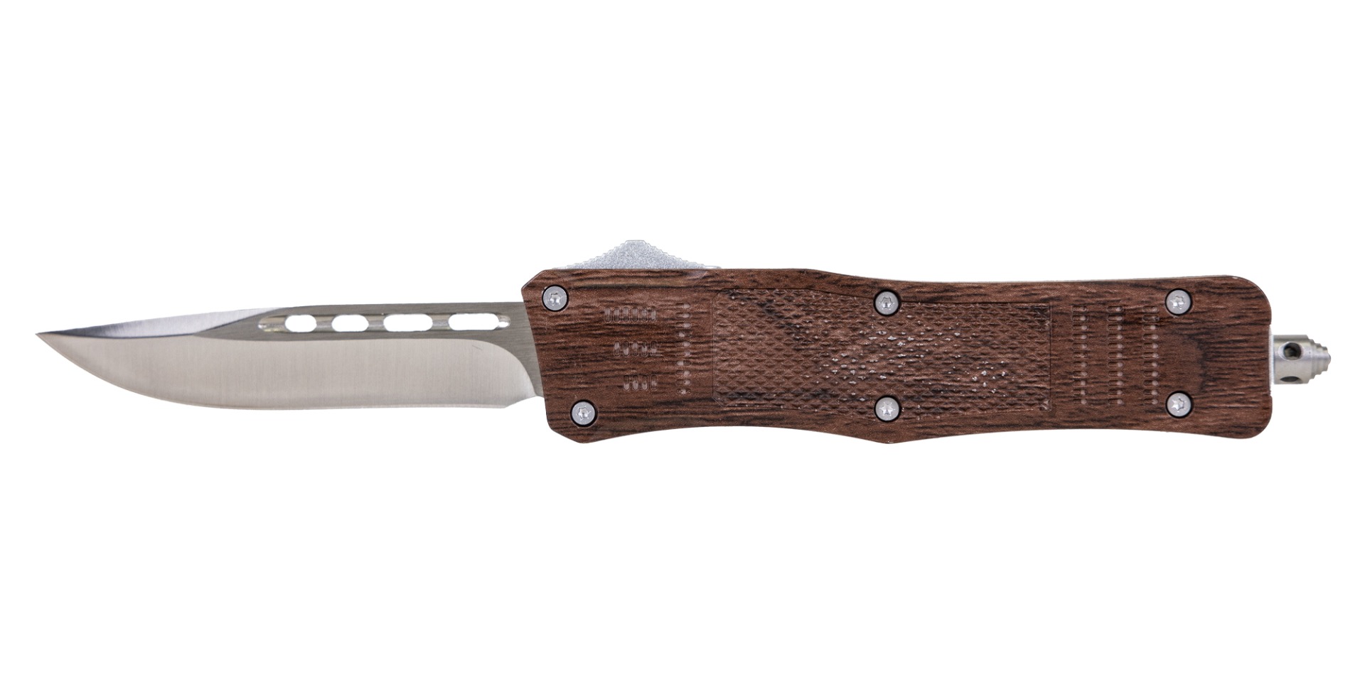 Master Cutlery Wood Grain Drop Point OTF Knife 8.25" - OTF825WG