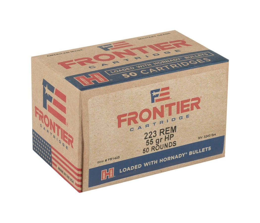 FRONTIER® 223 REM 55 GR HOLLOW POINT MATCH™ (50 – ORIENTED) 50RD/BX 10BX/CS - Flat Rate Shipping Under 30lbs! - No Credit Card Fees