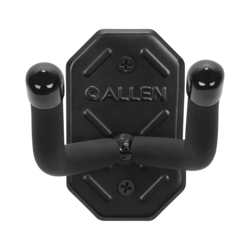 Allen Defender Double Hooks with Metal Mounting Plate Black