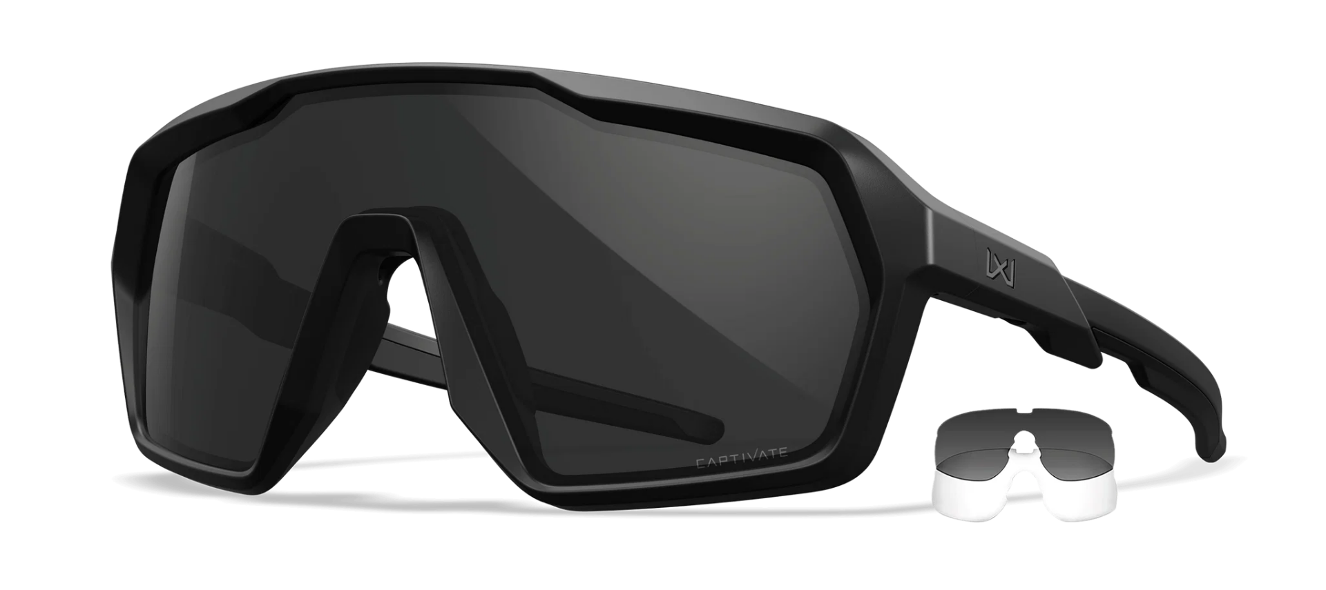 WILEY X Sunglasses Citadel Captivate - Matte Black - Clear/Gray