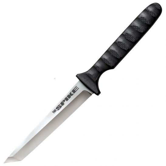 Cold Steel Spike 8" Plain Tanto Fixed Blade Knife With Sheath, Silver - 53NCT