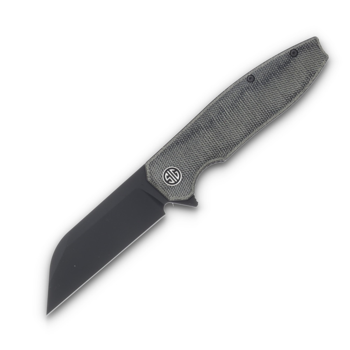 Eikonic Sig Sauer Karak Folding Wharncliffe Knife, Dark Black Micarta - KA8BB