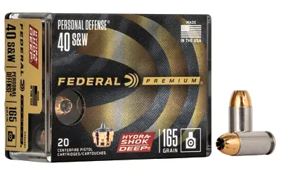 FED HYDSHK DP 40S 165GR JHP 20/200