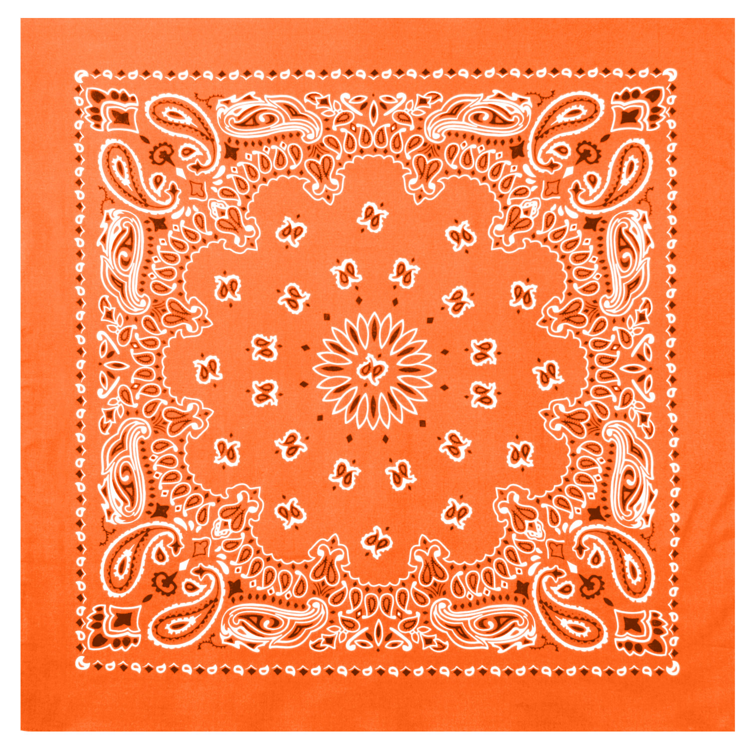Rothco Trainmen Paisley Bandana - 22 X 22, Orange