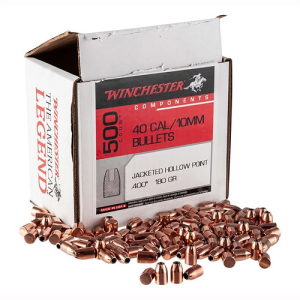 WINCHESTER AMMO Reloading Bullets JHP 40 SW 180 Grain 500rd