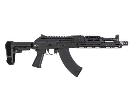 PSA AK-104 SBA3 Pistol with JL Billet Rail, Picatinny Railed dust cover, Soviet Arms Grip, and SA-2 Muzzle Brake