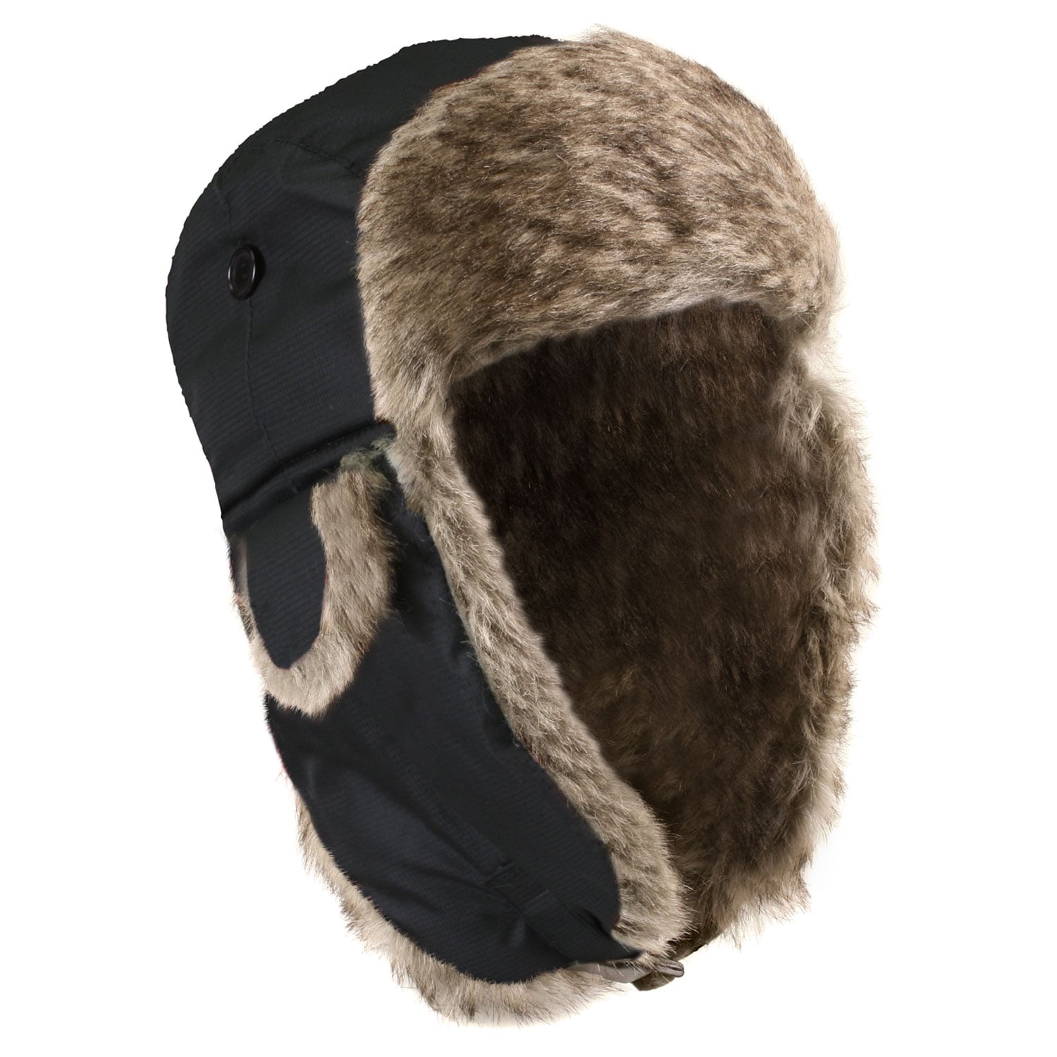 Rothco Fur Flyers Hat - Black, Head Size 7 1-2