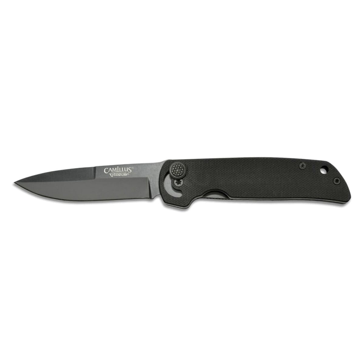 Camillus Cuda Mini Folding Drop Point Knife, Black - CAM-19637