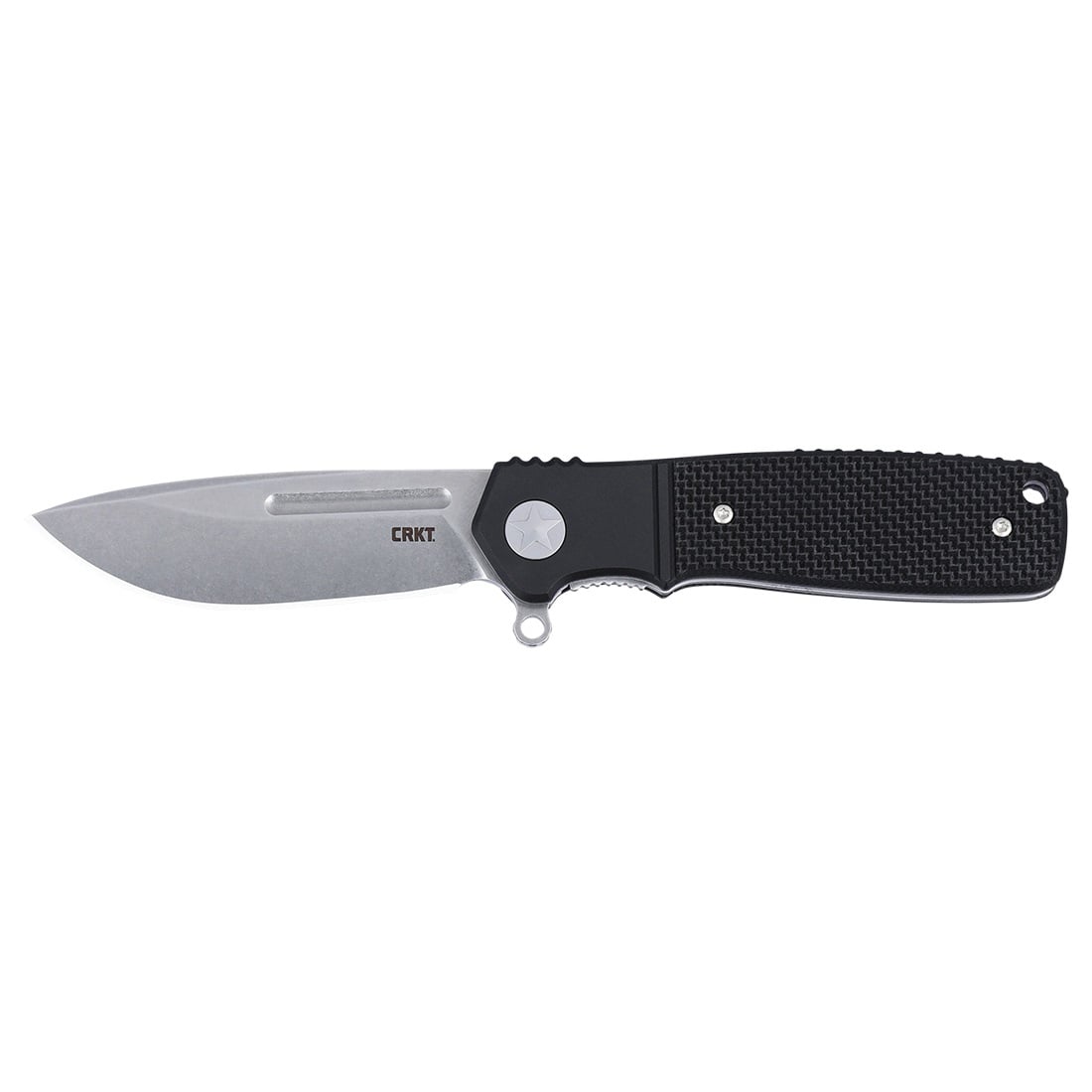 CRKT Homefront Compact Folding Drop Point Knife, Black - K246KXP