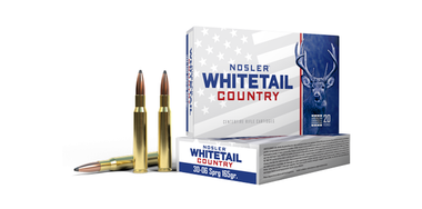 Nosler Whitetail Country 30-06 Springfield 165 Grain Spitzer Solid Base Soft Point (SP) Ammo