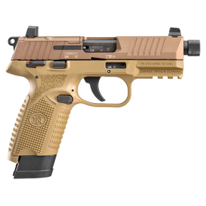 FN AMERICA FN 502 Tactical 22LR 4.6" 10rd Optic Ready Pistol w/ Threaded Barrel - FDE