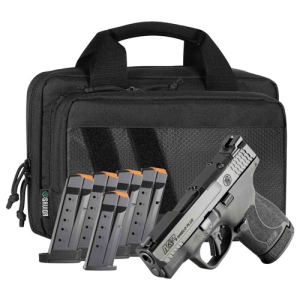 SMITH & WESSON M&P9 Shield Plus Carry On Bundle 9mm 3.125" 13rd w/ No Thumb Safety & 6 Mags - Black
