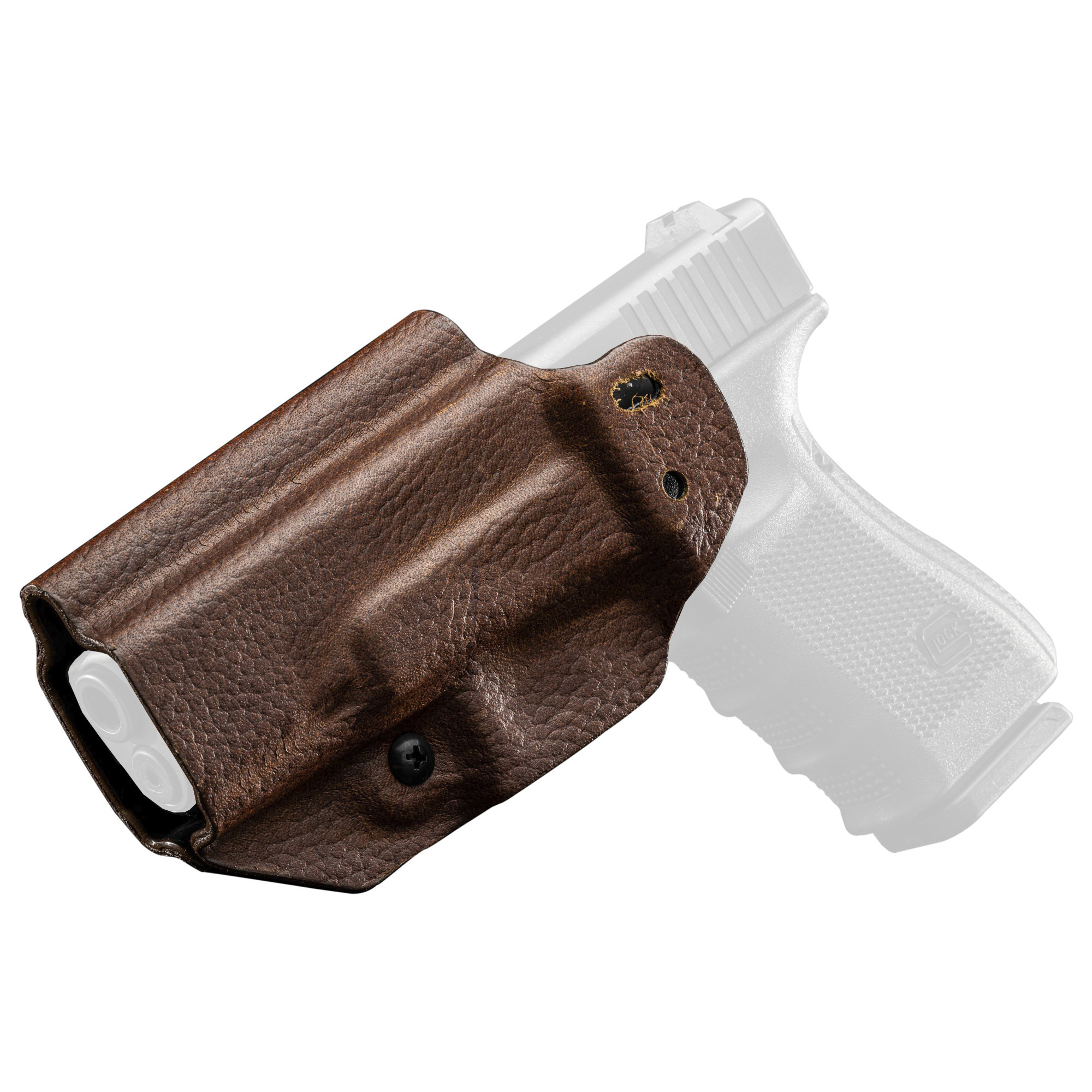 Mission First Tactical Ambidextrous IWB Holster for Glock 19/23/45, Brown - H3GL1BR1