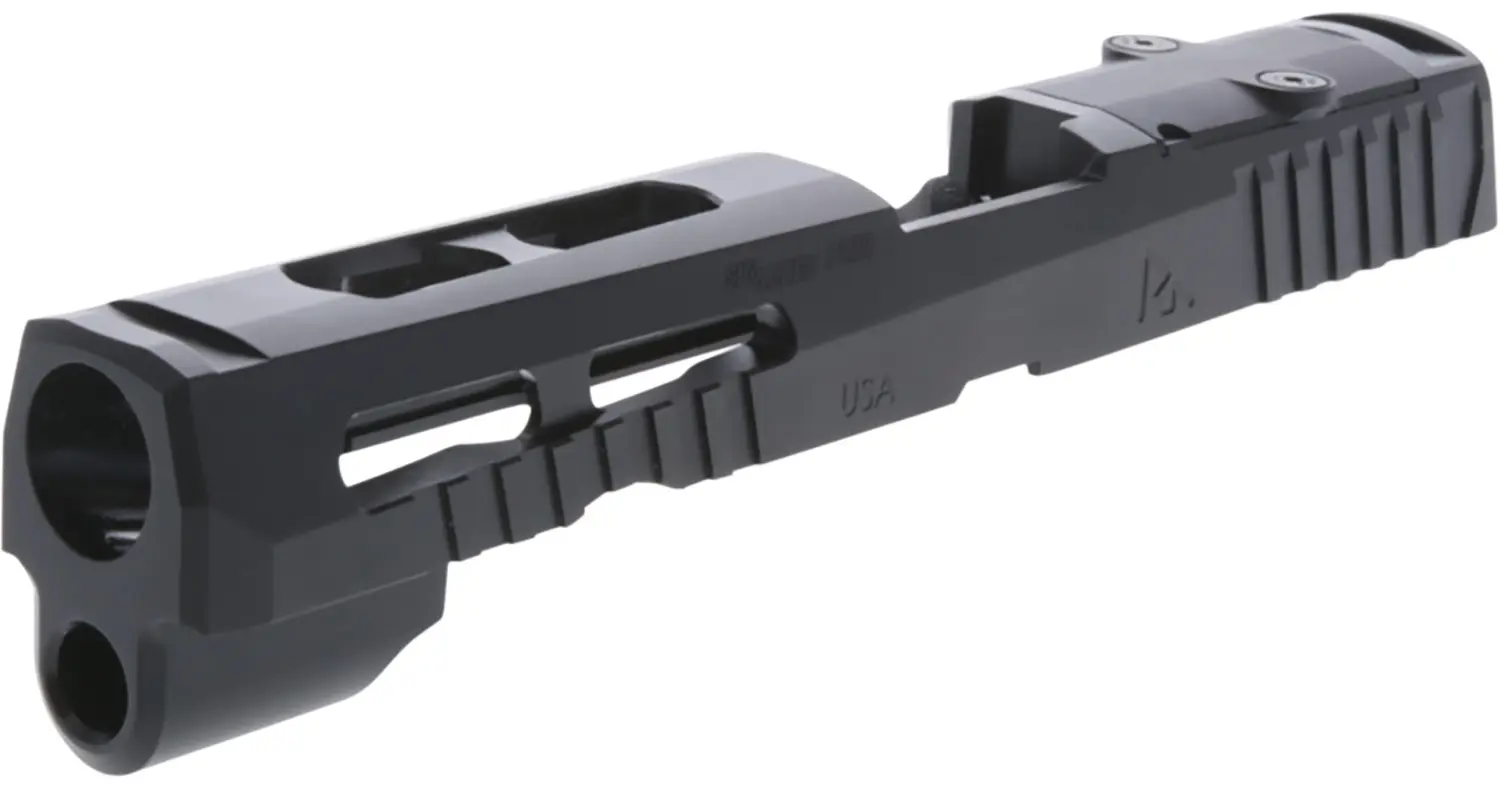 Rival Arms RARA10G306A Precision Slide A1 Black QPQ Steel, Ported, Front Rear Serrations, RMS Optic Cut Fits Glock 43/43X