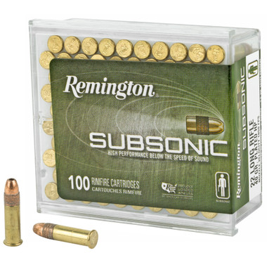 Remington .22LR 40gr Copper Plated Hollow Point Subsonic ammo-21137