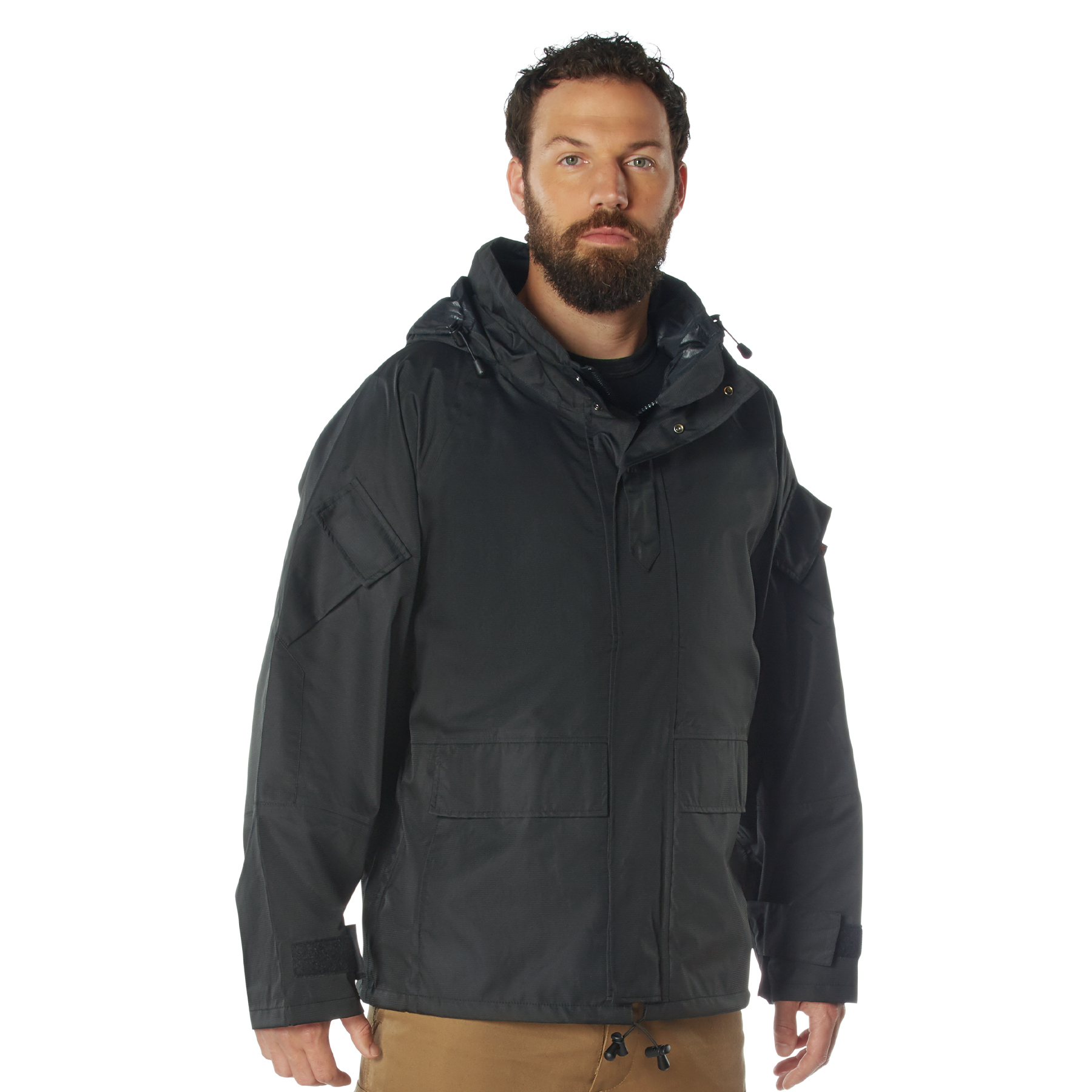 Rothco Hard Shell Waterproof Jacket - Black, 2X-Large