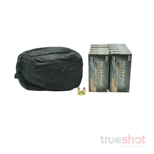 BUNDLE DEAL: Black Vertx Long Walks Waist Pack and 500 Rounds of Ammo - CCI 9mm 115 Grain