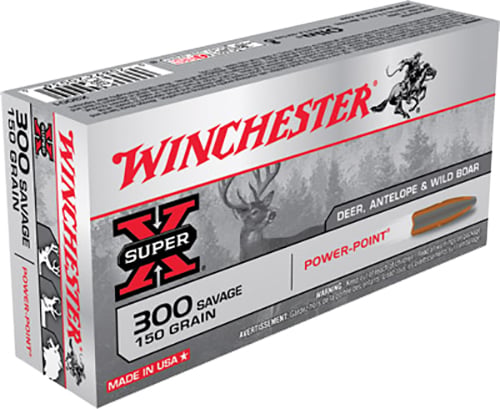 WINCHESTER SUPER X POWER POINT 300 SAVAGE 150GR 20RD BX 200RD CASE - No Credit Card Fees - Low, flat rate shipping