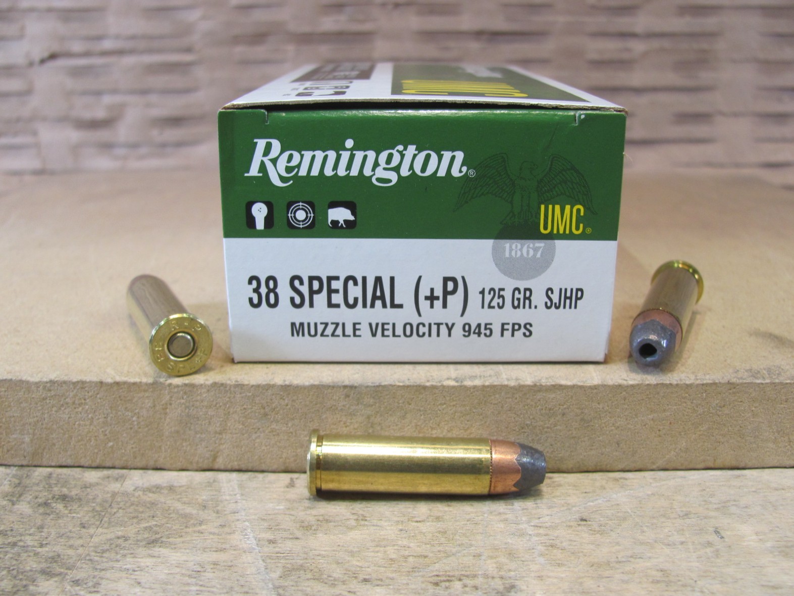 500 Round Case – 38 Special +P 125 Hollow Point Remington UMC Ammo – L38S2