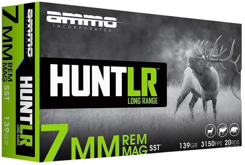 Ammo Inc 7MM139SSTA20 Hunt Long Range 7mm 139gr Super Shock Tip 20 Per Box/10 Case