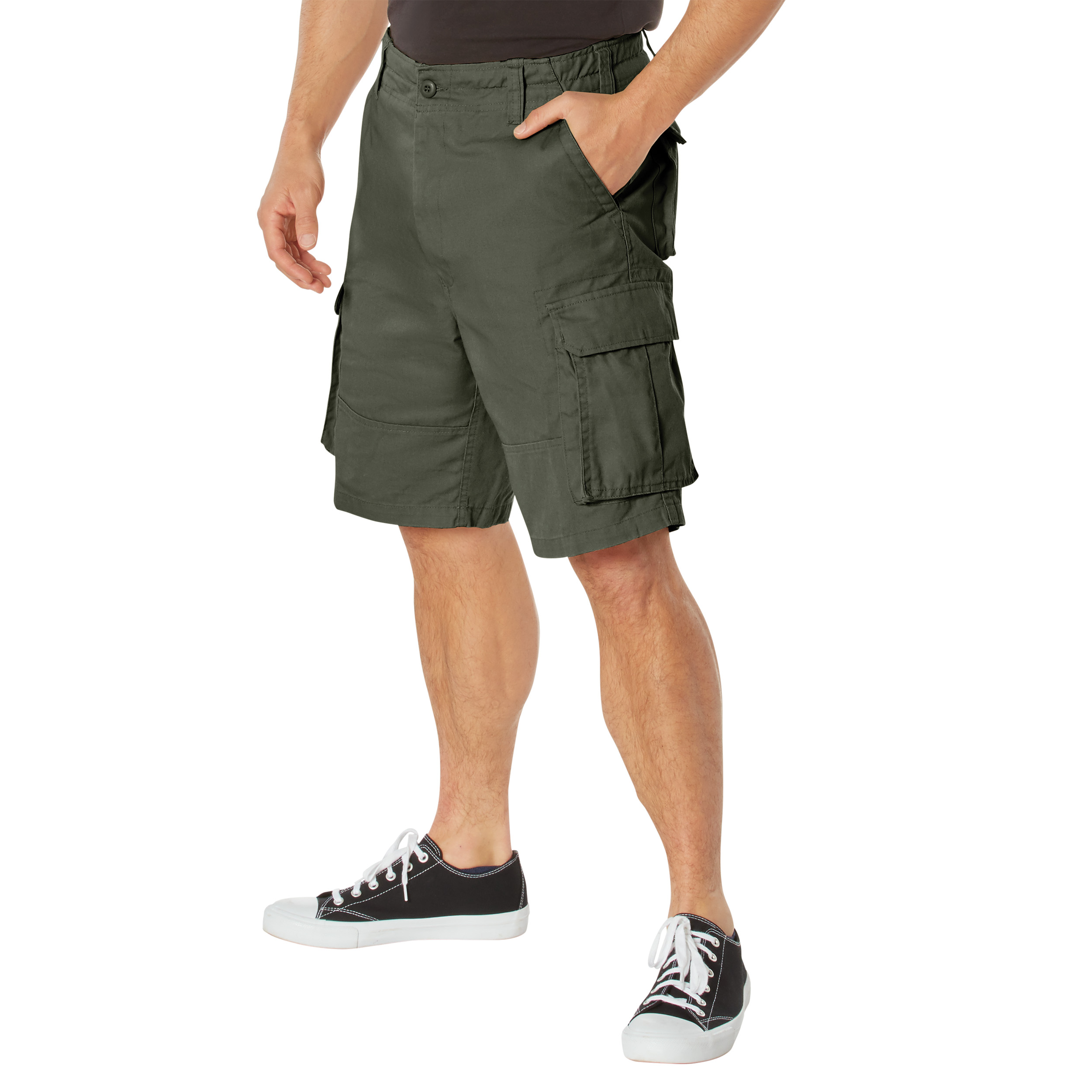 Rothco Vintage Paratrooper Cargo Shorts - Olive Drab, Medium