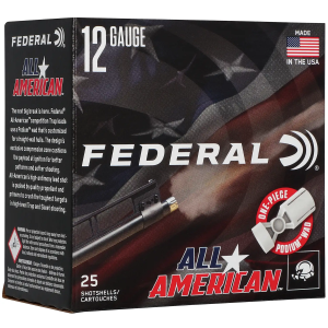 Federal FAA12L8 All-American  12Gauge 2.75 1 1/8oz 8Shot 25 Per Box/10 Case